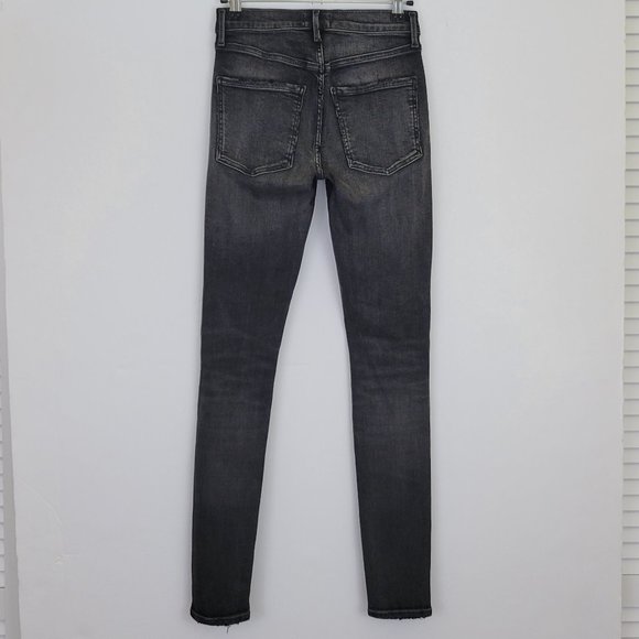 AgoldE Sophie High Rise Skinny Distressed Jean in Silence, Dark Grey - Picture 6 of 13